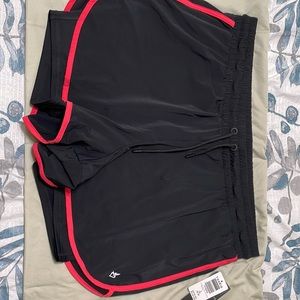 Brand new, never worn, Torrid Active 4A Short Black Pink Tricot 2Fer